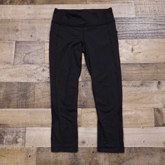Lululemon Pace rival crop leggings women's 6 black - Picture 1 of 11